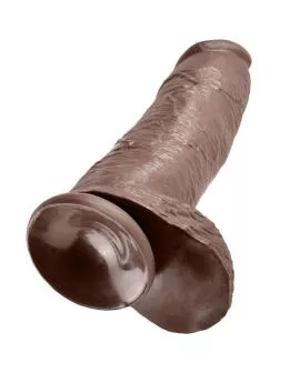 KING COCK - 12 DILDO BRAUN MIT EIER 30.48 CM