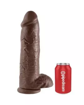 KING COCK - 12 DILDO BRAUN MIT EIER 30.48 CM