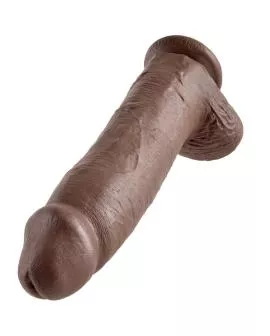 KING COCK - 12 DILDO BRAUN MIT EIER 30.48 CM