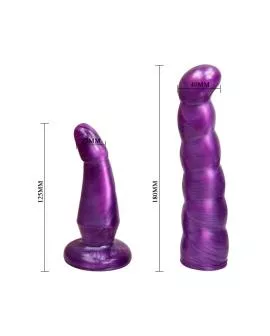 BAILE - Weibliches Anal-Vaginalgeschirr Flieder G-Punkt 17 cm