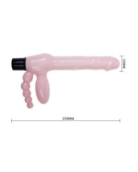 BAILE Seilloser TPR-Gurt mit Vibration und Analstimulation - 25,4 cm