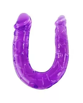 Baile - Doppel-Dildo in Lila Flexibler Gelee