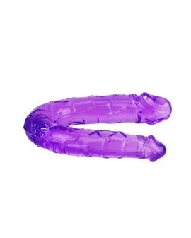 Baile - Doppel-Dildo in Lila Flexibler Gelee