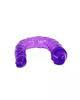 Baile - Doppel-Dildo in Lila Flexibler Gelee