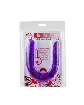 Baile - Doppel-Dildo in Lila Flexibler Gelee