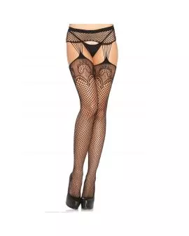Leg Avenue - Netzstrümpfe mit Garterlinien