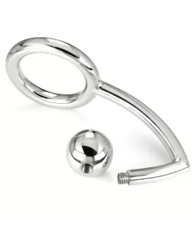 METAL HARD - PENISRING MIT ANAL-EINDRINGLINGSHAKEN, 45 MM