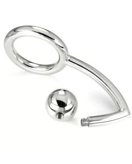 METAL HARD Penisring mit Anal-Eindringlingshaken - 45 mm