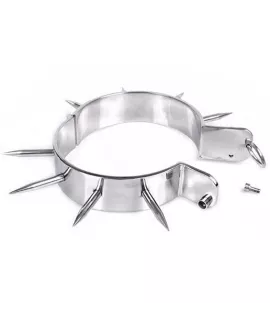 METAL HARD - BDSM-SKLAVENHALSBAND MIT SPITZEN