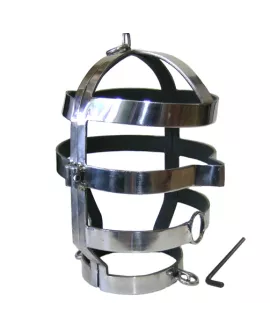 METAL HARD - Erotische Maske mit Stahlhalskette
