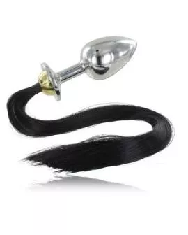 METAL HARD Analstecker aus Stahl mit Schwanz - 8,89 cm