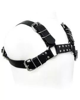 Schwarzer Leder Body - Bull Dog Harness