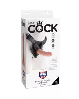 King Cock - Harness mit Realistischem Penis 15,20 cm