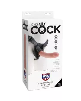 King Cock Harness - Realistischer Naturpenis 20,3 cm