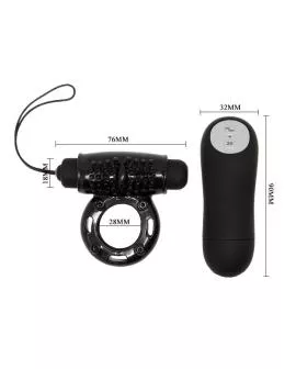 BAILE - Erotik Ring mit Fernbedienung Schwarz 20V