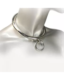 METAL HARD - BDSM-Halskette mit Ring 18 cm