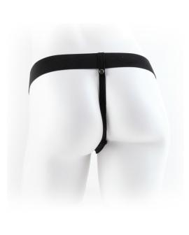 Fetish Fantasy Series - Hohler Strap-On mit Bällen 17,8 cm Fleisch