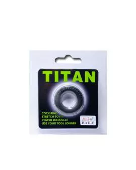 Baile - Titan Cockring schwarz grün 2 cm