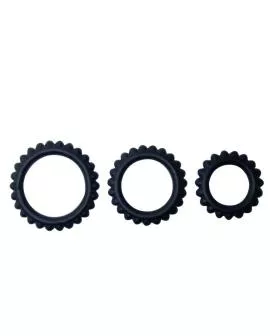BAILE - TITAN SET 3STK COCKRING SCHWARZ 2.8 + 2.4 + 1.9 CM