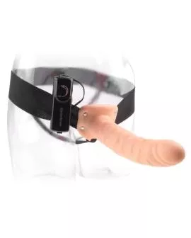 FETISH FANTASY SERIES - 19 CM VIBRIERENDER HOHL-STRAP-ON BRAUN