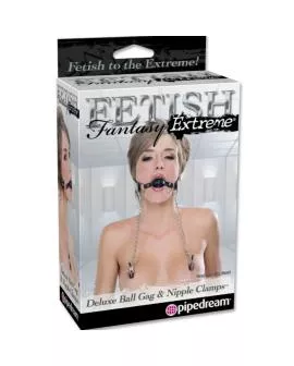 Fetish Fantasy Extreme - Deluxe Ball Gag und Nippelklemmen