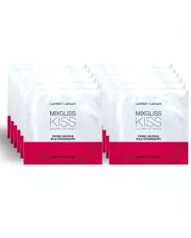 MIXGLISS - Wasserbasiertes Gleitgel Erdbeergeschmack 12x4ml