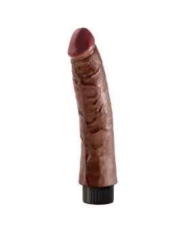KING COCK - VIBRIERENDER SCHWANZ BRAUN 17,78 CM