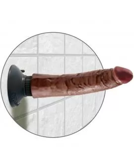 KING COCK - VIBRIERENDER SCHWANZ BRAUN 17,78 CM