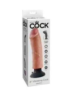 KING COCK - Vibratordildo 20,32 cm Natürlich
