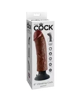 KING COCK - VIBRIERENDER SCHWANZ BRAUN 20,32 CM