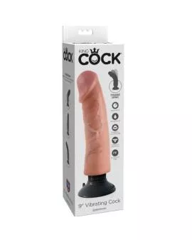 King Cock - Vibratordildo 23 cm Natürlich