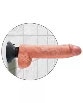 KING COCK - Vibrierender Dildo mit Hoden 25.5 cm