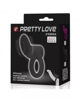 PRETTY LOVE - COBRA VIBRATORRING SCHWARZ
