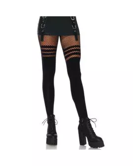 Leg Avenue - Pantyhose mit Fischnet-Streifen