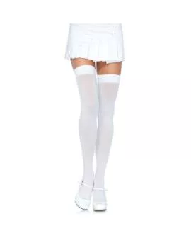 Leg Avenue Nylon Oberschenkelstrümpfe Weiß - Erotik