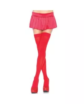 Leg Avenue - Sexy Nylon Oberschenkelstrümpfe Rot