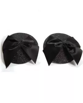 Bijoux - Burlesque Glänzende Nippleabdeckungen mit Schleife