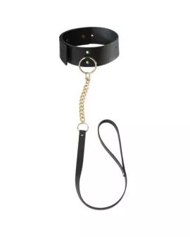 Bijoux Indiscrets Maze - Schwarze Erotik-Halskette mit Riemen