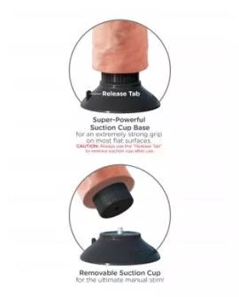 KING COCK - Vibratordildo 20,32 cm Natürlich