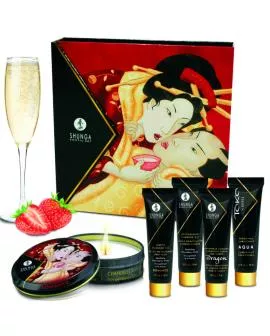 Shunga - Geheimes Geisha-Erdbeer- und Cava-Kit