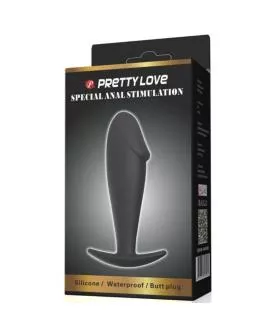 Pretty Love - Silikon Anal Plug Penisform Schwarz