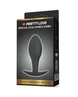 Pretty Love - Silikon Anal Plug Anker 8,5 cm Schwarz