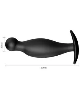 Pretty Love - Silikon Analplug 11,7 cm Schwarz