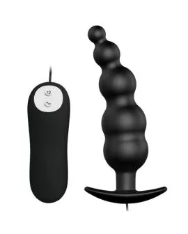 PRETTY LOVE - ANALPLUG AUS SILIKON EXTRA STIMULATION UND 12 VIBRATIONSMODI SCHWARZ