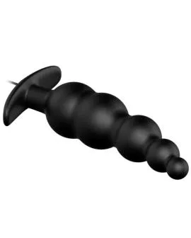 PRETTY LOVE - ANALPLUG AUS SILIKON EXTRA STIMULATION UND 12 VIBRATIONSMODI SCHWARZ