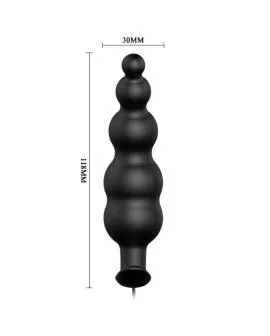 PRETTY LOVE - ANALPLUG AUS SILIKON EXTRA STIMULATION UND 12 VIBRATIONSMODI SCHWARZ