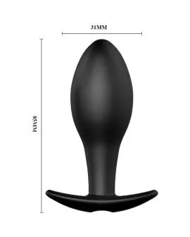 Pretty Love - Anal Plug Ankerform Silikon 12 Modi Schwarz