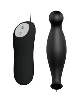 Pretty Love - Silikon Analplug 12 Vibrationsmodi Schwarz