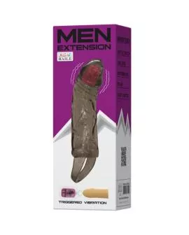 BAILE - Penisverlängerungshülle mit Vibration - Hoden-Gurt 13,5 cm