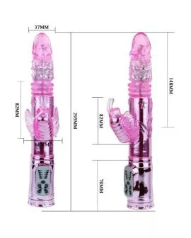 BAILE - Wiedaufladbarer Vibrator mit Rotation Schmetterling